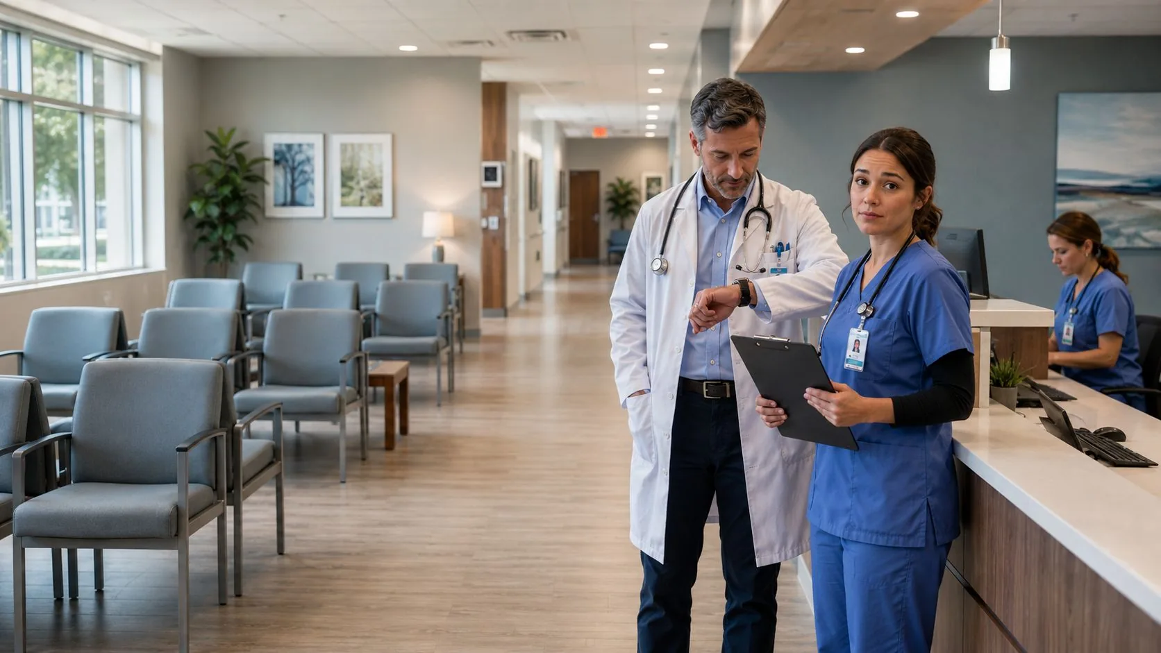 Physician and care staff
